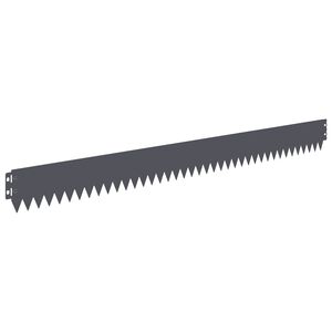 vidaXL Gazonrand 50 st 103 x 10 cm Staal Antraciet