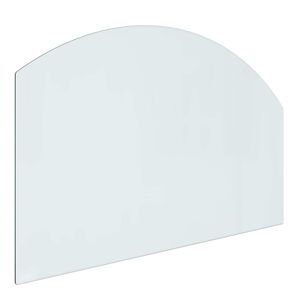 vidaXL Vuurplaats Glazen Plaat Doorzichtig 80 x 50 cm Glas