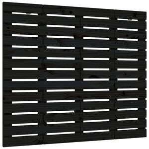 vidaXL Hoofdbord wandmontage 106x3x91,5 cm massief grenenhout zwart