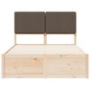 vidaXL Bedframe met Gevoerd Hoofdgedeelte Taupe 120 x 200 cm