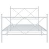 vidaXL Bedframe met hoofd- en voeteneinde metaal wit 100x200 cm