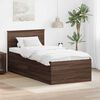 vidaXL Bedframe met hoofdeinde Bruin Eiken 90 x 190 cm Bewerkt hout