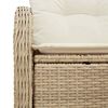 vidaXL Tuinbank Beige 121 x 62 x 69cm poly rattan