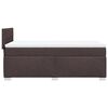vidaXL Boxspring met matras stof donkerbruin 90x200 cm