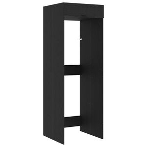 vidaXL Wasmachinekast Zwart Eiken 67,5 x 68 x 200 cm Bewerkt hout