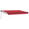 vidaXL Uitschuifbare luifel Rood 3,5 x 2 m 100% Polyester en Aluminium