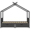 vidaXL Kinderbedframe met lades grenenhout donkergrijs 90x200 cm