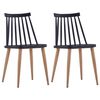 vidaXL Eetkamerstoelen 2 st kunststof zwart