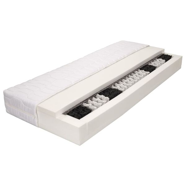 vidaXL Matras 7 Zone 20 cm pocketvering H3 100x200 cm