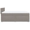 vidaXL Boxspring met matras stof taupe 140x190 cm