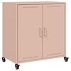 vidaXL Dressoir 68x39x72 cm staal roze
