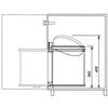 Hailo Inbouw afvalemmer Compact-Box maat M 15 L wit 3555-001