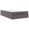 vidaXL Bedframe met matras Grijs 120 x 190 cm Kunstleer