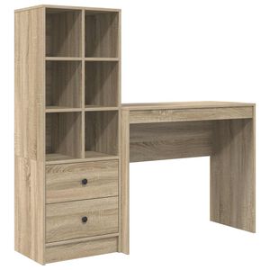 vidaXL Bureau Sonoma Eiken 135,5 x 40 x 127 cm 2 st