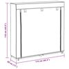 vidaXL Schoenenkast met hoes 115x28x110 stof zwart