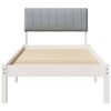 vidaXL Bedframe Wit en lichtgrijs 75 x 190 cm Massief grenenhout