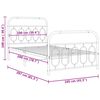 vidaXL Bedframe met hoofd- en voeteneinde metaal wit 100x200 cm