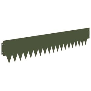 vidaXL Tuinrand 20 pcs 103 x 20 cm metaal Olijfgroen