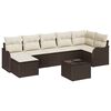 vidaXL Tuin Sofa Set Bruin poly rattan