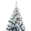 vidaXL Kunstkerstboom met 300 LED Wit 180 cm PVC en Staal en Kunststof