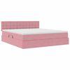 vidaXL Opslag bed met matras met hoofdeinde Roze 160 x 200 cm Fluweel