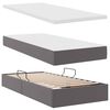 vidaXL Opslag bed met matras met matras Grijs 100 x 200 cm Nep Leer