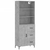 vidaXL Hoge kast 69,5x34x180 cm bewerkt hout betongrijs