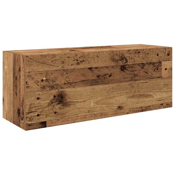 vidaXL Badkamerwandkast 80x25x30 cm bewerkt hout oud houtkleurig