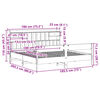 vidaXL Bed met boekenkast zonder matras massief grenenhout 180x200 cm
