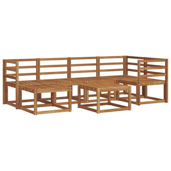 vidaXL Buiten bankenset 7 pcs Naturel Massief Acaciahout