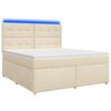 vidaXL Boxspringbed met matras Cr&egrave;mekleurig 140 x 200 cm Stof