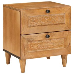 vidaXL Nachtkastje Licht Bruin 40 x 33 x 46 cm Bewerkt hout