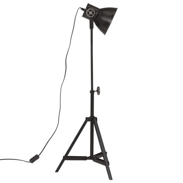 vidaXL Vloerlamp 25 W E27 35x35x65/95 cm zwart