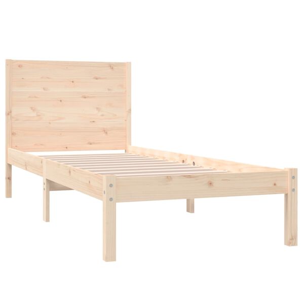 vidaXL Bedframe massief hout 75x190 cm
