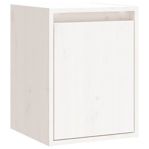 vidaXL Wandkast 30x30x40 cm massief grenenhout wit