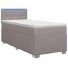 vidaXL Boxspring Bed met Matras en LED Taupe 80 x 200 cm Stof