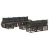 vidaXL Tuinbankenset 11 st Grijs en Donkergrijs poly rattan