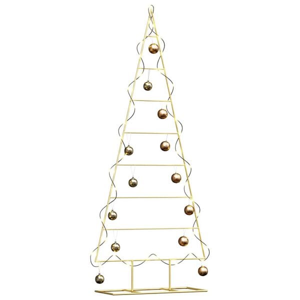 vidaXL Metalen kerstboom met standaard Goud 150 cm Poedergecoat staal