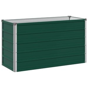 vidaXL Verhoogd Tuinbed Groen 100 x 40 x 55 cm koudgewalst stalen