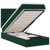 vidaXL Ottoman bed met matrassen en LED's 90x200cm fluweel donkergroen