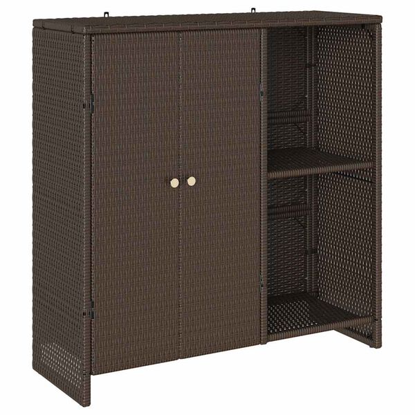 vidaXL Opbergkast met opslag Bruin 100 x 36 x 102 cm Rattan