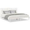 vidaXL Bedframe extra lang zonder matras massief hout wit 200x210 cm