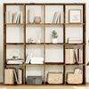 vidaXL Boekenkast 137,5x29x137,5 cm bewerkt hout oud houtkleurig