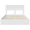 vidaXL Opslag bed met hoofdeinde Wit 140 x 190 cm Bewerkt hout