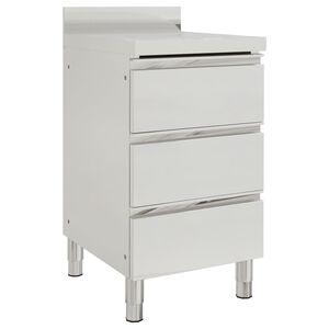 vidaXL Commerci&euml;le keukenkast met 3 lades 50x60x96 cm