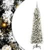 vidaXL Kunstkerstboom Wit 210 cm PVC en Metaal en Plastic
