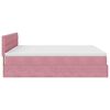 vidaXL Ottoman bed met matras 200x200 cm fluweel roze