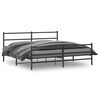 vidaXL Bedframe met hoofd- en voeteneinde&nbsp;metaal zwart 180x200 cm