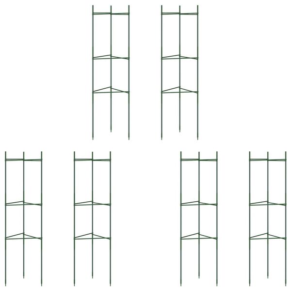 vidaXL Tomatenkooien 6 st 116 cm staal en polypropeen