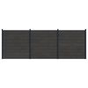 vidaXL Hek set 3 st 526 x 186 cm WPC en Aluminium Zwart